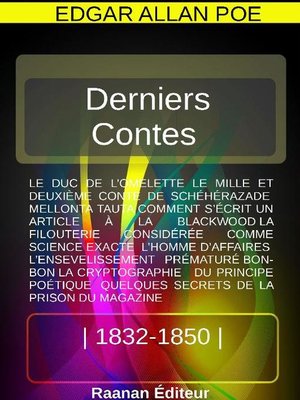 cover image of Derniers Contes